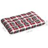 vidaXL Pallet Sofa Cushions 7 pcs Red Check Pattern