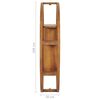 vidaXL Yin Yang Wall Shelf 100x20x100 cm Solid Teak Wood