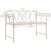 vidaXL Garden Bench 132 cm Metal Antique White