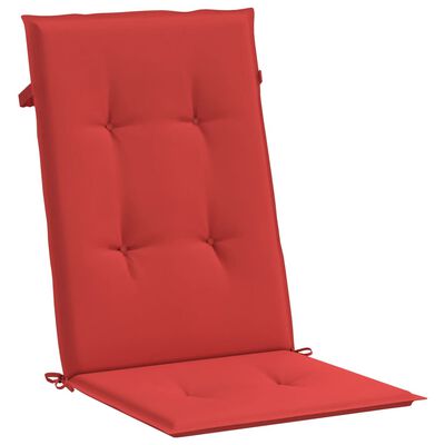 vidaXL Garden Highback Chair Cushions 2 pcs Red 120x50x3 cm Fabric