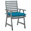 vidaXL Outdoor Dining Chairs with Cushions 3 pcs Solid Acacia Wood