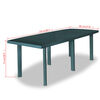 vidaXL Garden Table Green 210x96x72 cm Plastic