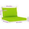 vidaXL 6 Piece Garden Lounge Set Bright Green Cushion Impregnated Pinewood