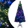 vidaXL Artificial Christmas Tree with Stand Green 210 cm Fibre Optic