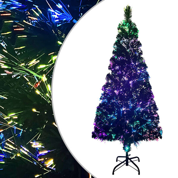 vidaXL Artificial Christmas Tree with Stand Green 210 cm Fibre Optic