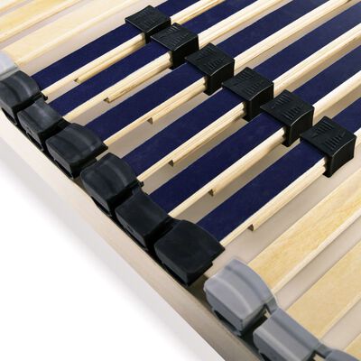 vidaXL Slatted Bed Base without Mattress with 42 Slats 7 Zones 100x200 cm