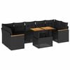vidaXL Garden Sofa Set | Black