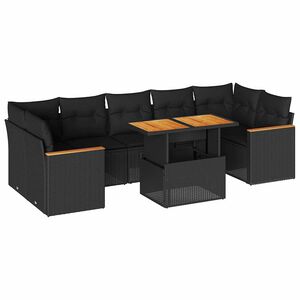 vidaXL Garden Sofa Set | Black