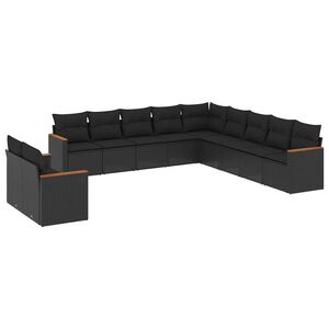 vidaXL Garden Sofa Set | Black