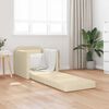 vidaXL Floor Sofa Bed 2-in-1 Cream 112x174x55 cm Fabric