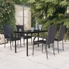 vidaXL 5 Piece Outdoor Dining Set Black
