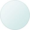vidaXL Table Top Tempered Glass Round 700 mm