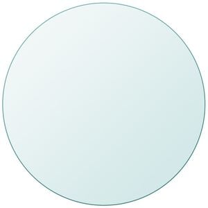 vidaXL Table Top Tempered Glass Round 700 mm