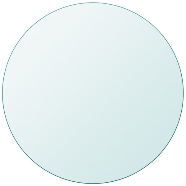 vidaXL Table Top Tempered Glass Round 700 mm