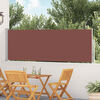 vidaXL Patio Retractable Side Awning 100x500 cm Brown