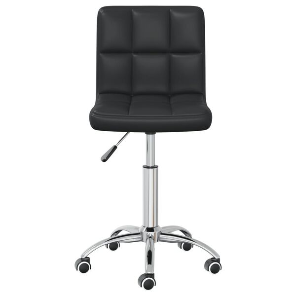 vidaXL Swivel Office Chair Black Faux Leather