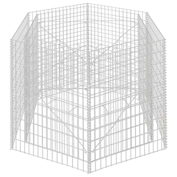 vidaXL Hexagonal Gabion Raised Bed 160x140x100 cm