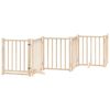 vidaXL Dog Gate with Door Foldable 6 Panels 300 cm Solid Wood Fir