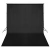 vidaXL Backdrop Support System 300 x 300 cm Black