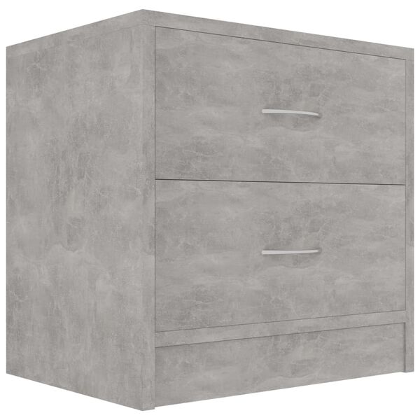 vidaXL Bedside Cabinets 2 pcs Concrete Grey 40x30x40 cm Engineered Wood