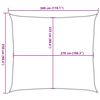 vidaXL Sunshade Sail 160 g/m² White 2.5x3 m HDPE