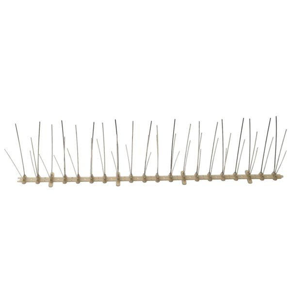 vidaXL 5-row Plastic Bird & Pigeon Spikes Set of 6 3 m
