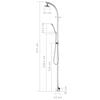 vidaXL Garden Shower with Grey Base 220 cm Aluminium