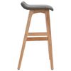 vidaXL Bar Stool Dark Grey Fabric