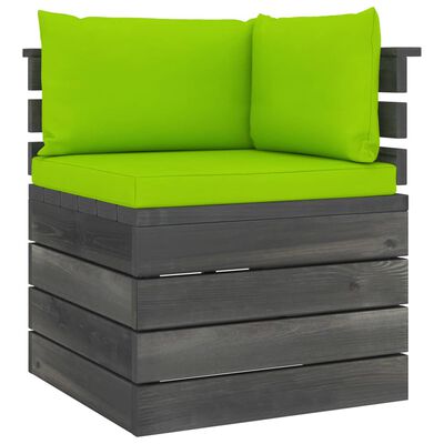 vidaXL 9 Piece Garden Pallet Lounge Set with Cushions Solid Pinewood