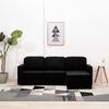 vidaXL 3-Seater Modular Sofa Bed Black Fabric