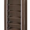 Fabric Shoe Cabinet with Cover 162 x 57 x 29 cm Brown