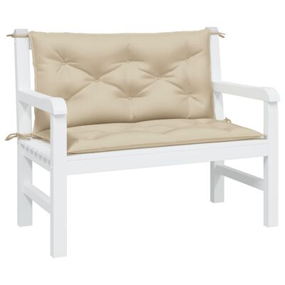 vidaXL Garden Bench Cushions 2 pcs Beige 100x50x7cm Oxford Fabric