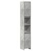 vidaXL Bathroom Cabinet Concrete Grey 30x30x183,5 cm Engineered Wood