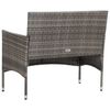 vidaXL 2 Piece Garden Lounge Set with Cushion Poly Rattan Grey