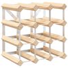 vidaXL Wine Rack for 12 Bottles Solid Pinewood