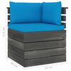 vidaXL 6 Piece Garden Pallet Lounge Set with Cushions Solid Pinewood