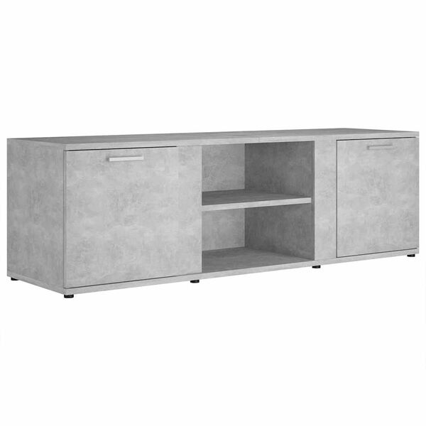 vidaXL TV Cabinet Concrete Grey 120x34x37 cm Engineered Wood