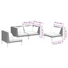 vidaXL 4 Piece Garden Lounge Set with Cushions Poly Rattan Dark Grey