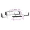 vidaXL 6 Piece Garden Lounge Set with Cushions Poly Rattan Dark Grey