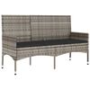vidaXL 4 Piece Garden Lounge Set with Cushions Grey Poly Rattan