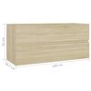 vidaXL Sink Cabinet Sonoma Oak 100x38.5x45 cm Engineered Wood