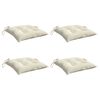 vidaXL Chair Cushions 4 pcs Cream White 50x50x7 cm Oxford Fabric