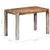 vidaXL Dining Table Grey 118x60x76 cm Solid Acacia Wood