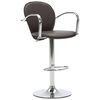 vidaXL Bar Stools with Armrest 2 pcs Brown Faux Leather