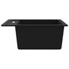 vidaXL Granite Kitchen Sink Single Basin Black