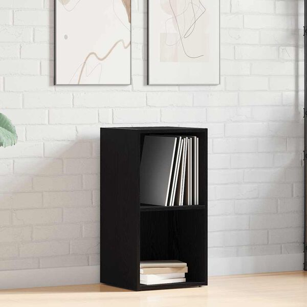 vidaXL LP Storage Box Black Oak 71x34x36 cm Engineered Wood