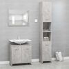 vidaXL 3 Piece Bathroom Furniture Set Concrete Grey Engineered Wood