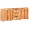 vidaXL Sideboard with 3 Drawers and 4 Doors Solid Acacia Wood