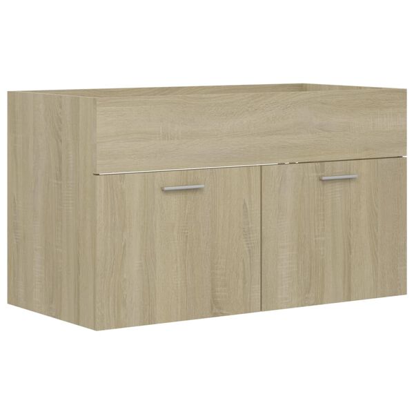 vidaXL Sink Cabinet Sonoma Oak 80x38.5x46 cm Engineered Wood