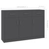 vidaXL Sideboard Grey 110x30x75 cm Engineered Wood